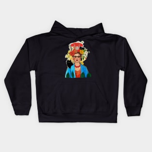 Frida and black cats Kids Hoodie